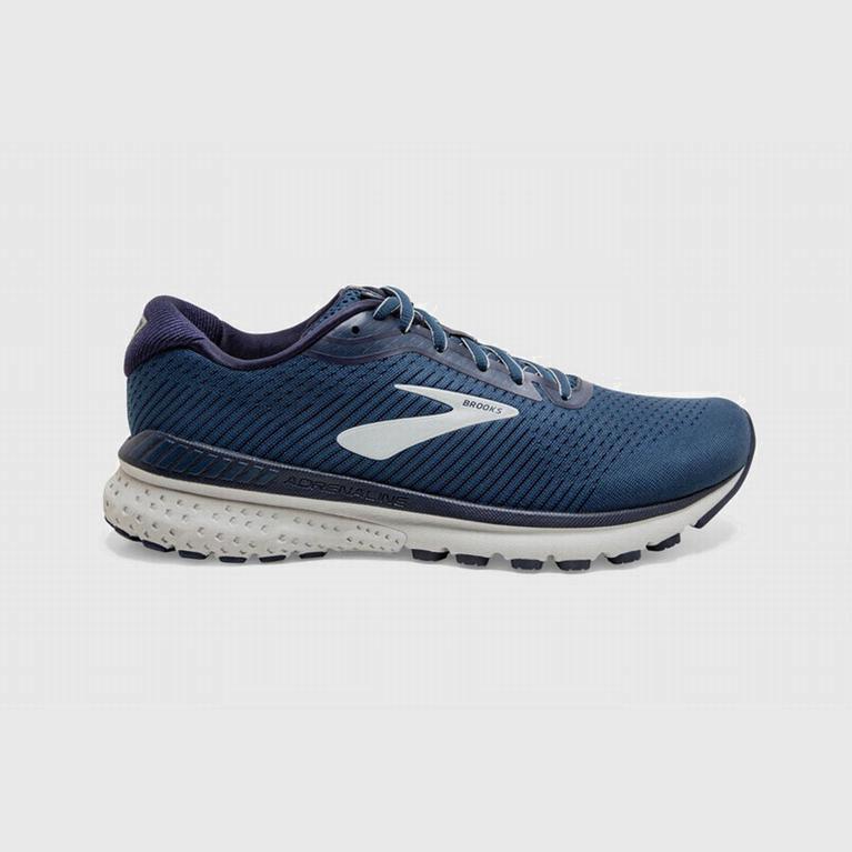 Brooks Men's Adrenaline Gts 20 Road Running Shoes Singapore - Grey/Navy (18235-PVQI)